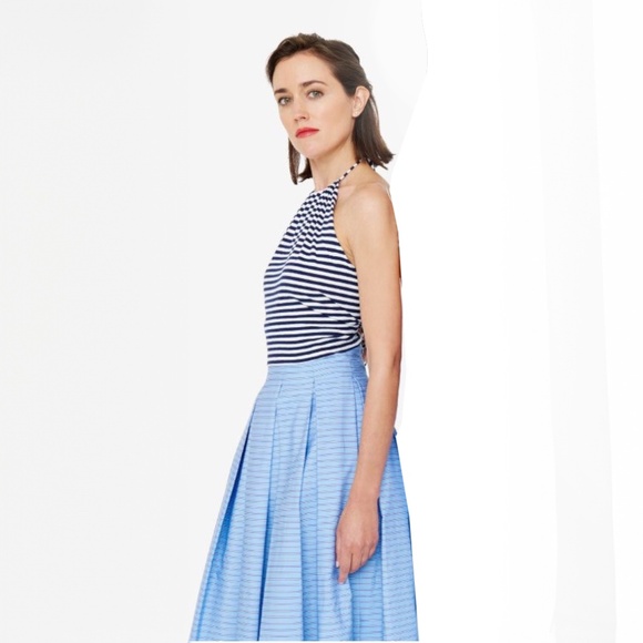 Mark D. Sikes, NWT, MDS Blue and White Halter top, One size - Picture 2 of 8